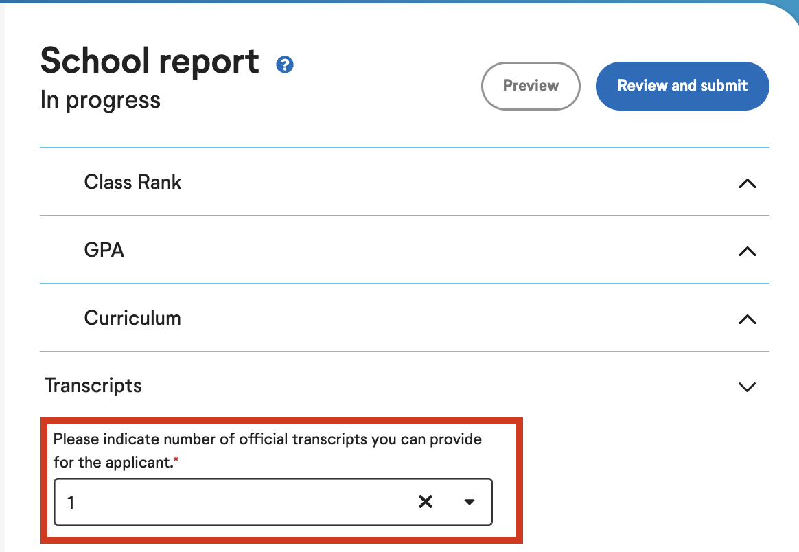 How do I locate a transcript from Parchment?